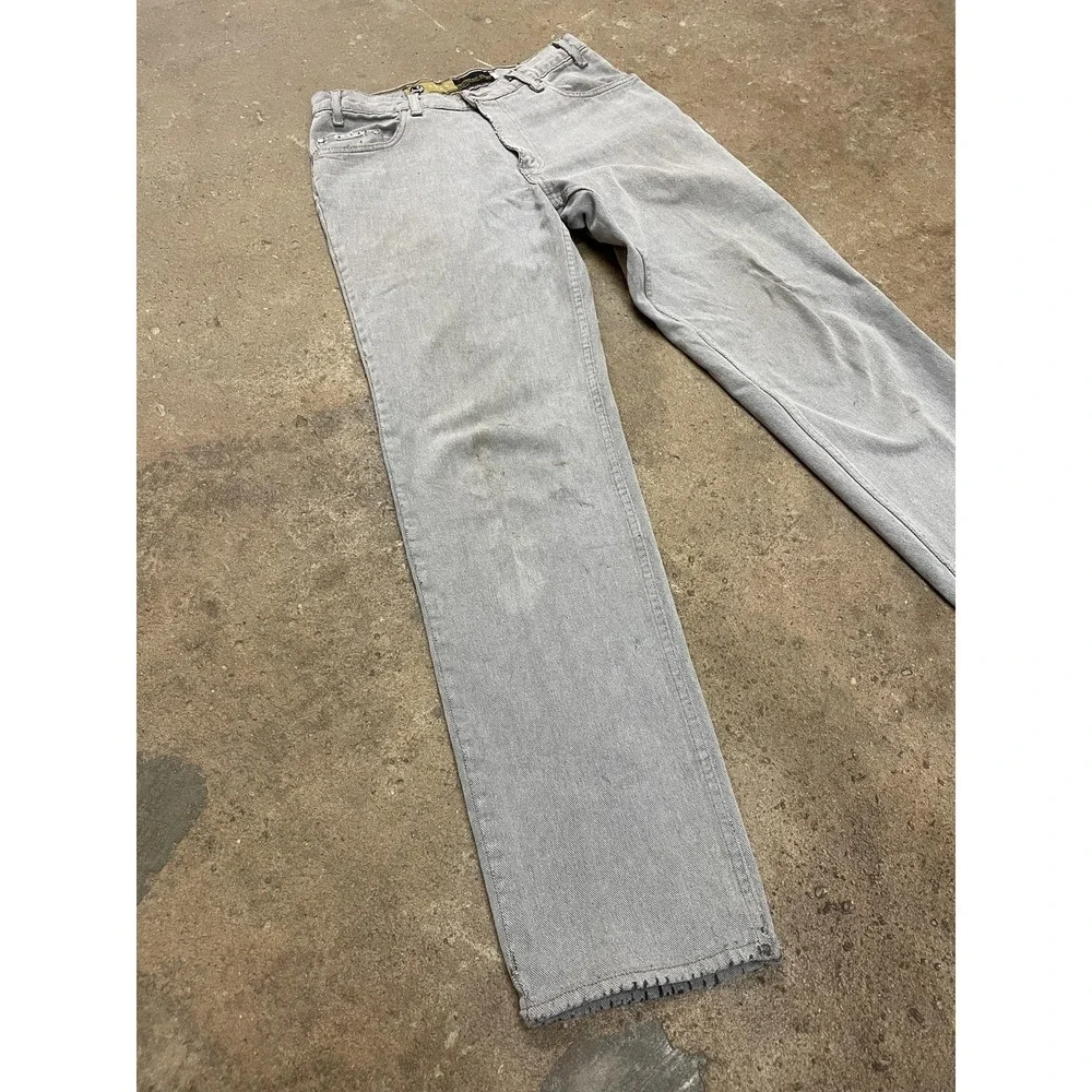 Vintage Levis Silvertab Lean Jeans Mens 31x34 Gray Denim Slim Straight Zip Fly‎